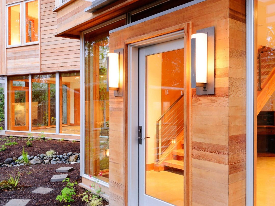 A modern contemporary exterior door fitted by GH Windows