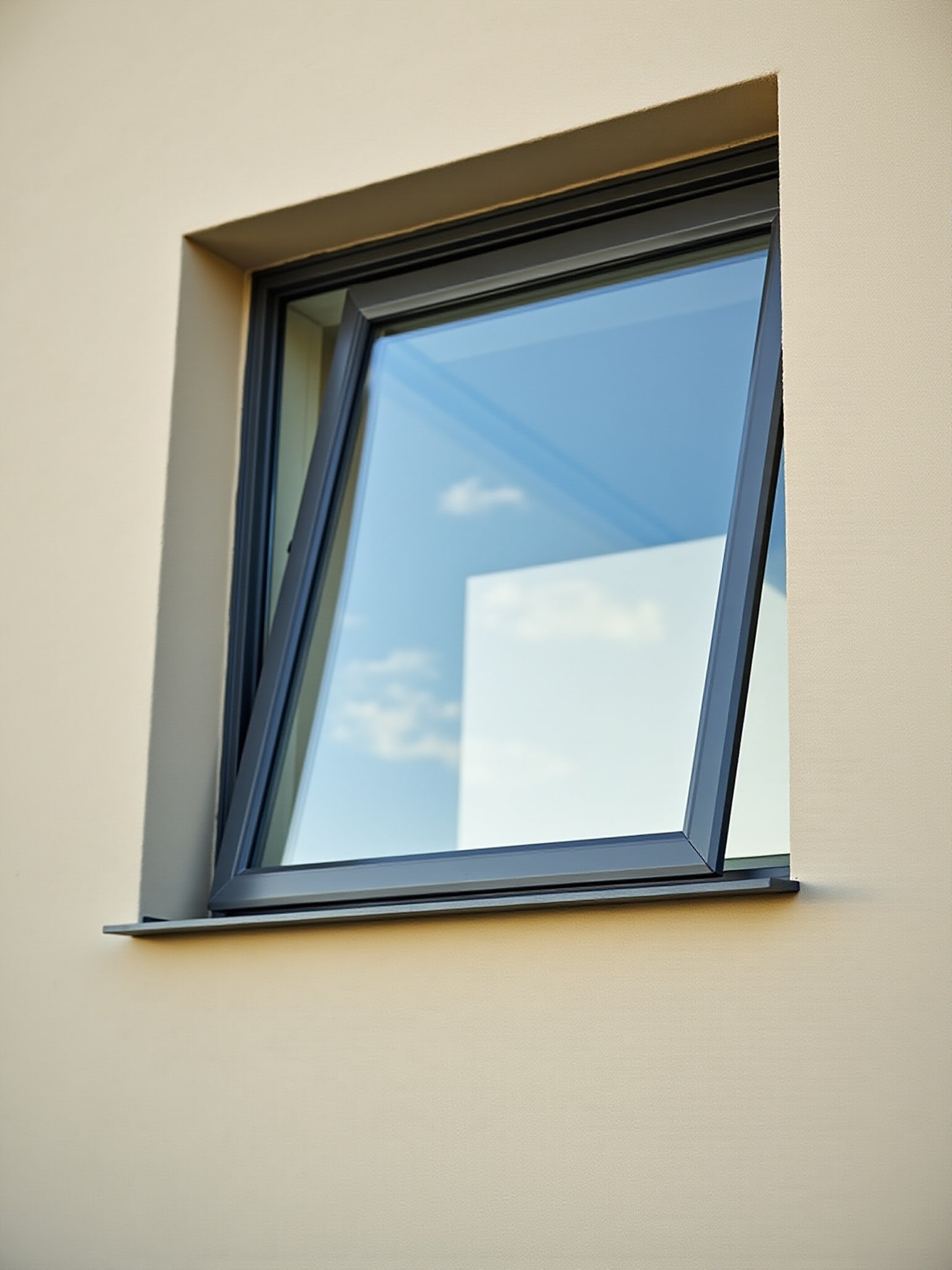 A UPVC grey window installation from GH Windows - Plymouth double glazing specialists.